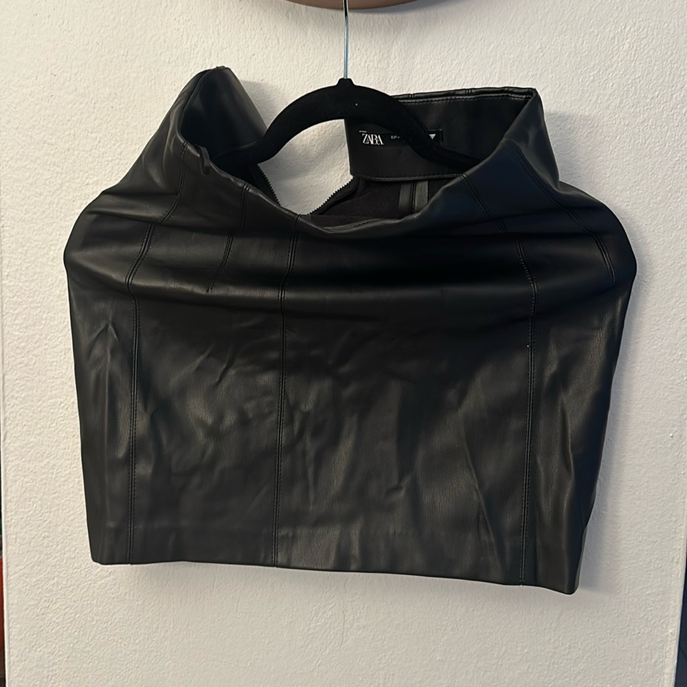 Zara leather skirt